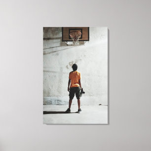 Lienzo Hermosa fotografía de baloncesto
