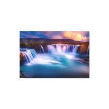 Hermosa fotografía natural de la cascada de Island