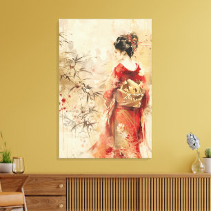 Lienzo Hermosa Geisha Permanente