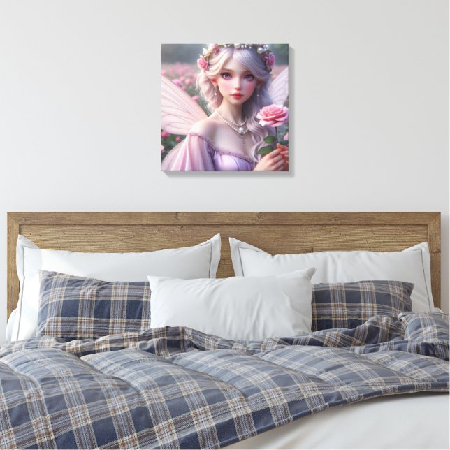 Lienzo Hermosa hada de junio en Rosas (Insitu(Dormitorio))