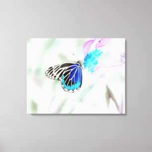 Lienzo Hermosa mariposa en flor - Foto negativa