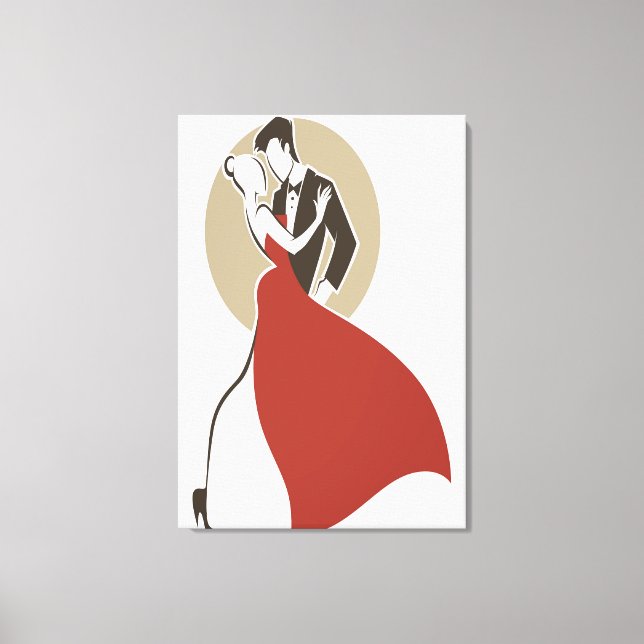 Lienzo Hermosa pareja de baile (Anverso)