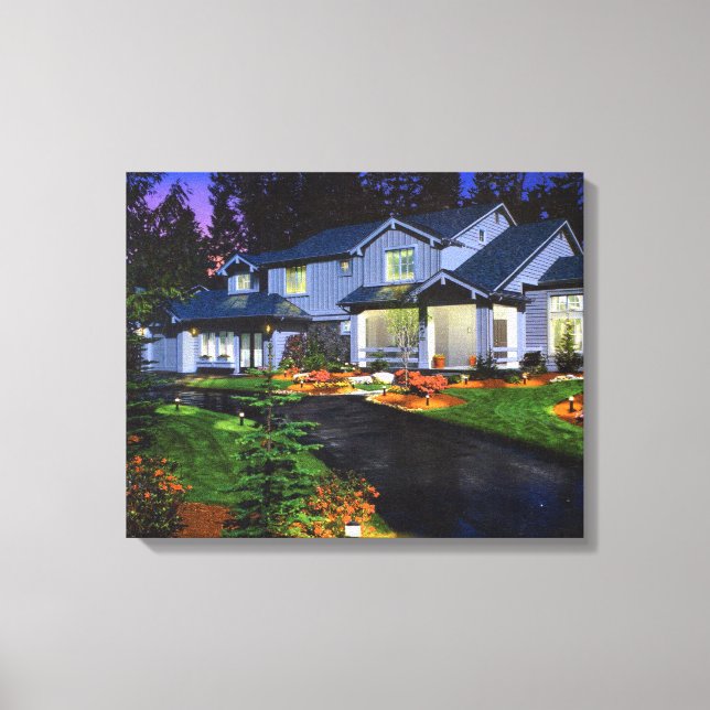 Lienzo Hermosa pintura de tela de casa (Anverso)