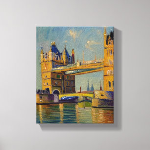 Lienzo Hermosa pintura del puente de londres