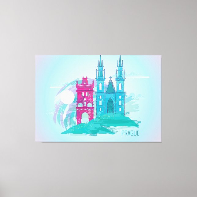 Lienzo Hermosa Praga (Anverso)