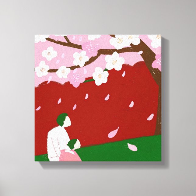 Lienzo Hermosa Primavera Floreciente (Anverso)