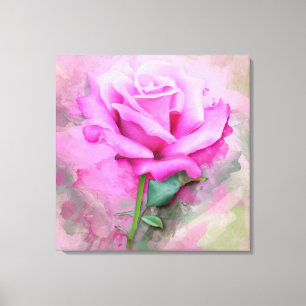Lienzo Hermosa rosa rosa