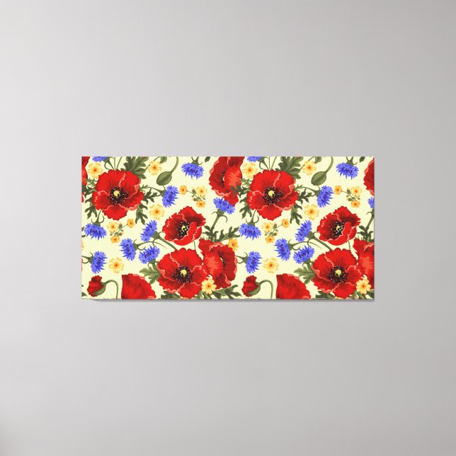 Lienzo Hermosa tela de boceto floral (Anverso)