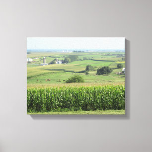 Lienzo Hermosa vista escénica de granja Amish de Wisconsi