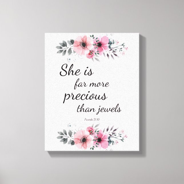 Lienzo Hermosa y preciada escritura: la biblia está inspi (Anverso)