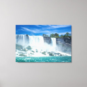 Lienzo Hermosas cataratas del Niágara a mediodía
