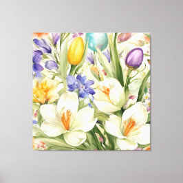 Lienzo Hermosas cruces blancas, С flores de primavera col