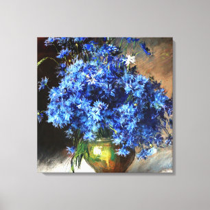 Lienzo Hermosas flores azules