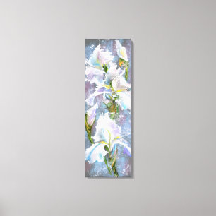 Lienzo Hermosas Flores de Iris Blancas - Pintura Original