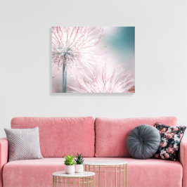 Lienzo Hermosas flores delgadas de color rosa suave