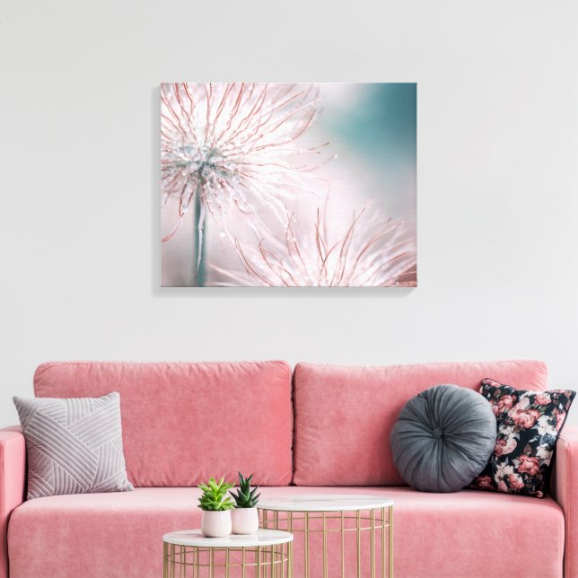 Lienzo Hermosas flores delgadas de color rosa suave (Insitu (Sala de estar))