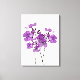 Lienzo Hermosas flores moradas minimalistas florales mode