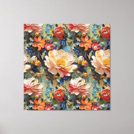 Lienzo Hermosas flores y Rosas dulces