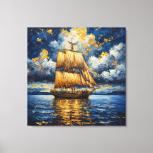 Hermoso barco a vela renderizado