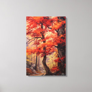 Lienzo Hermoso Bella Artes del árbol de otoño