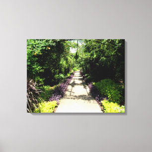 Lienzo Hermoso Camino Jardín de Flores