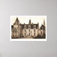 Hermoso castillo francés en tonos sepia