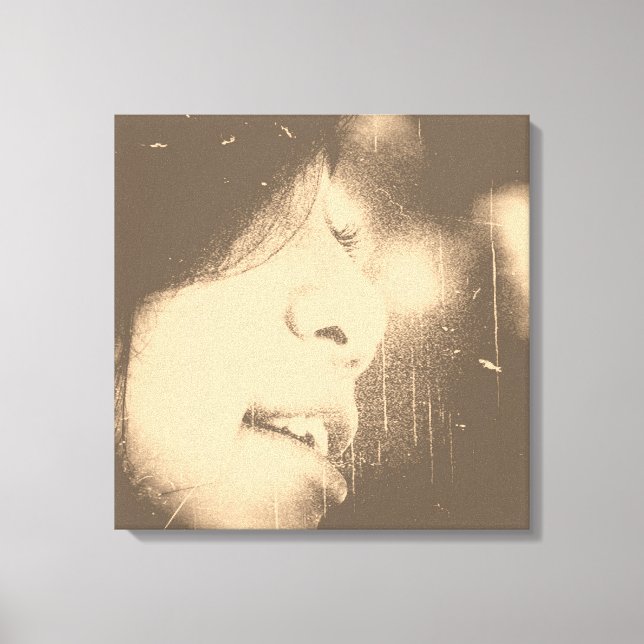 Lienzo Hermoso Chica de época #2 Vidrio envuelto (Anverso)