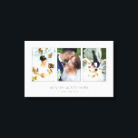 Lienzo Hermoso Collage de fotos Boda<br><div class="desc">Impresión de lienzo con un collage de fotos boda con tres de tus fotos dentro de marcos grises finos sobre una huella blanca. Personaliza con tres fotos bodas,  tus nombres y fecha de boda!</div>
