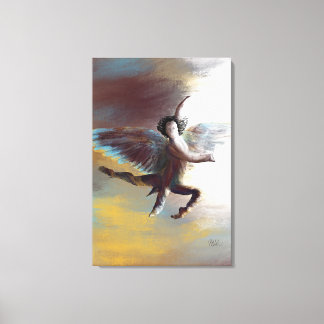 Lienzo Hermoso cuadro de ángel Resumen - lavanda