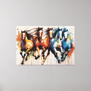 Lienzo Hermoso cuadro de caballos