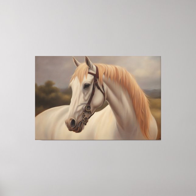 Lienzo Hermoso cuadro de caballos (Anverso)