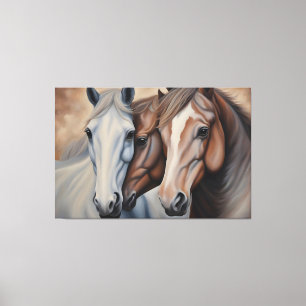 Lienzo Hermoso cuadro de caballos
