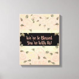 Lienzo Hermoso Diseñador Chic Peach y Pink Shabby