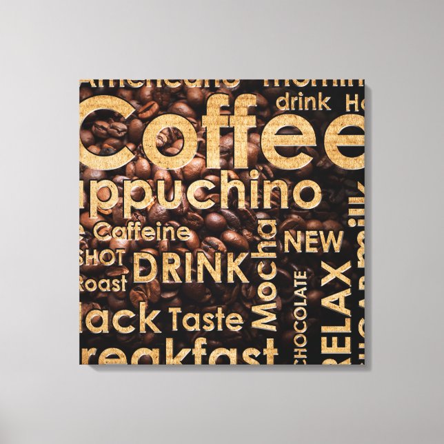 Lienzo Hermoso diseño de café expreso (Anverso)