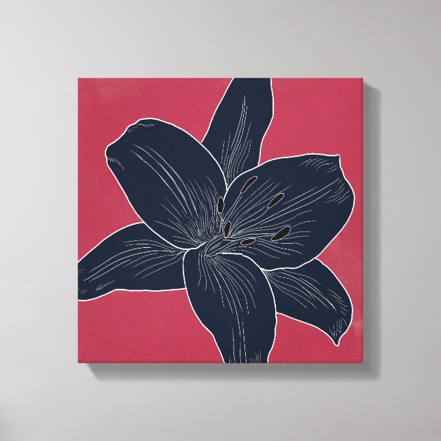 Lienzo Hermoso diseño de flores Lily Nº 3 (Anverso)