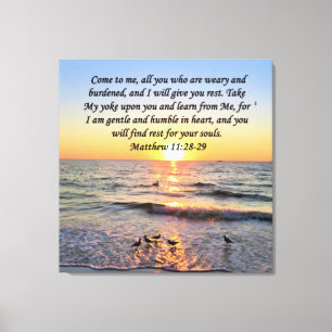 LIENZO HERMOSO DISEÑO DE FOTOS DE MATTHEW 11:28 SUNRISE