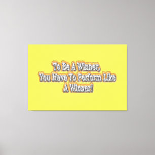 Lienzo ¡Hermoso Diseño De La Cita "Ser Ganador"! T-S