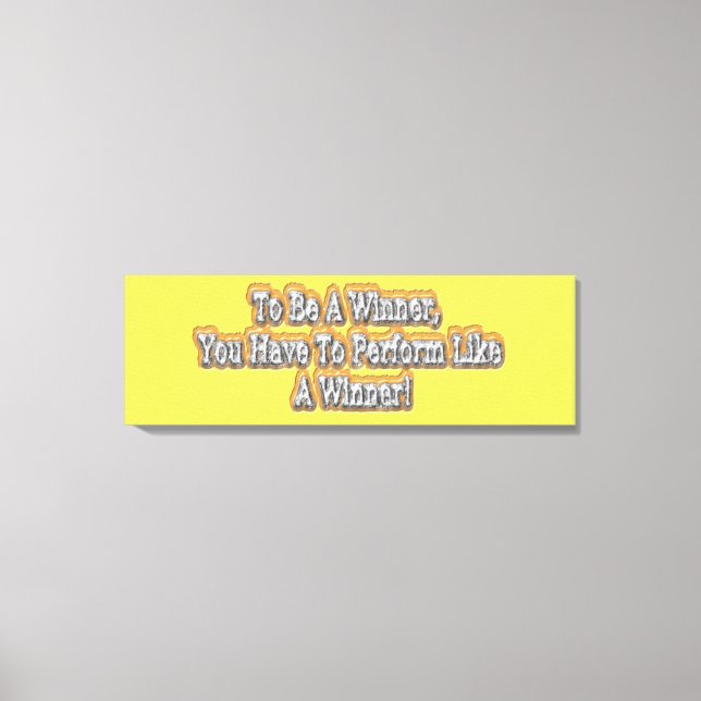 Lienzo ¡Hermoso Diseño De La Cita "Ser Ganador"! T-S (Anverso)