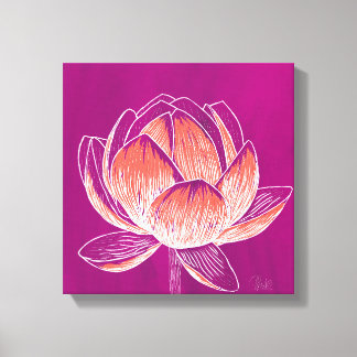 Lienzo Hermoso Diseño Flor Lotus No. 2