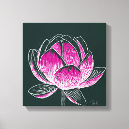 Lienzo Hermoso Diseño Flor Lotus No. 3