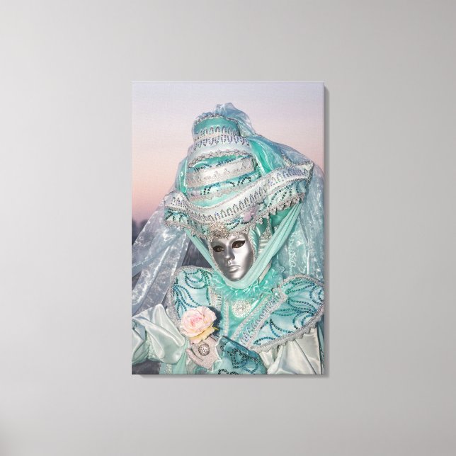 Lienzo Hermoso disfraz de carnaval, Venecia (Anverso)