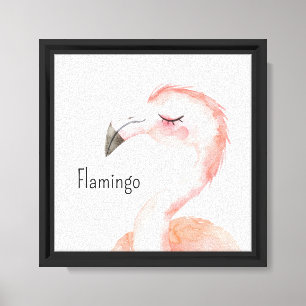 Lienzo Hermoso Flamingo Rosa Pájaro Animal