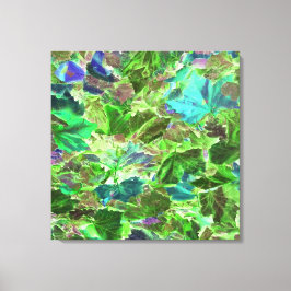 Lienzo Hermoso follaje de hojas verdes abstractas