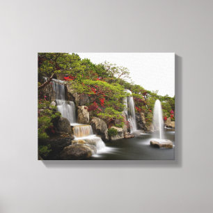 Lienzo Hermoso jardín de flores de la cascada de Azalea