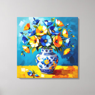 Lienzo Hermoso jarrón de flores