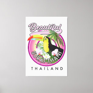 Lienzo Hermoso logotipo de Surat Thani Tailandia
