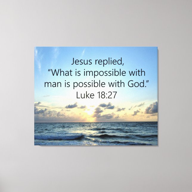 LIENZO HERMOSO LUKE 18:27 SUNRISE (Anverso)