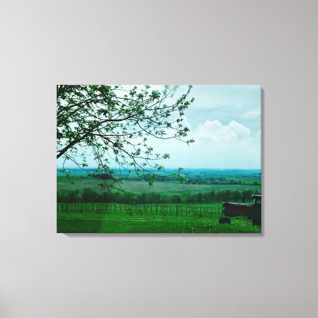 Lienzo Hermoso paisaje agropecuario (Anverso)