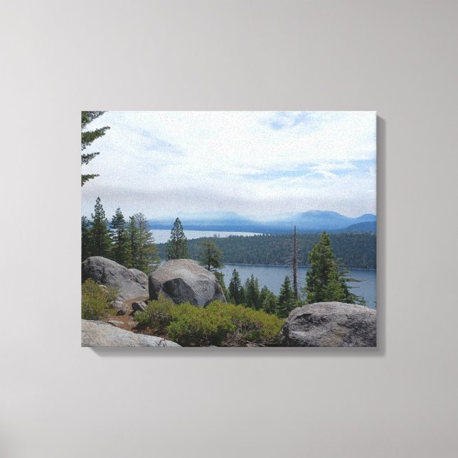 Lienzo Hermoso paisaje del lago Tahoe (Anverso)