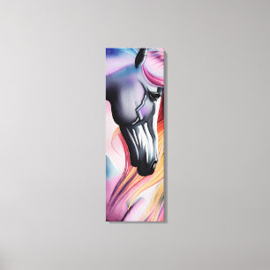 Lienzo Hermoso Pastel Unicornio Horse Triptych
